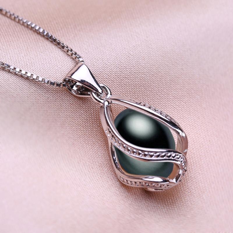 seniko Серебряное ожерелье из пресноводного жемчуга с геометрической клеткой для женщин