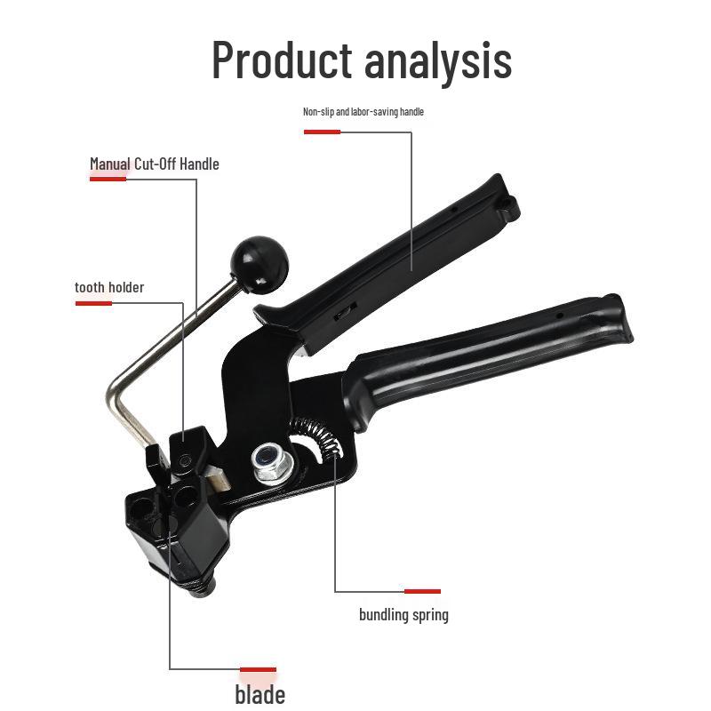 Самоблокирующиеся нейлоновые стяжки из нержавеющей стали: плоскогубцы и инструмент для натяжения