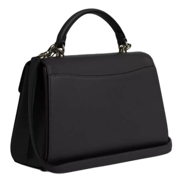 Coach Элиза Утонченная Кожаная Сумка Через Плечо Большая Женская Черная