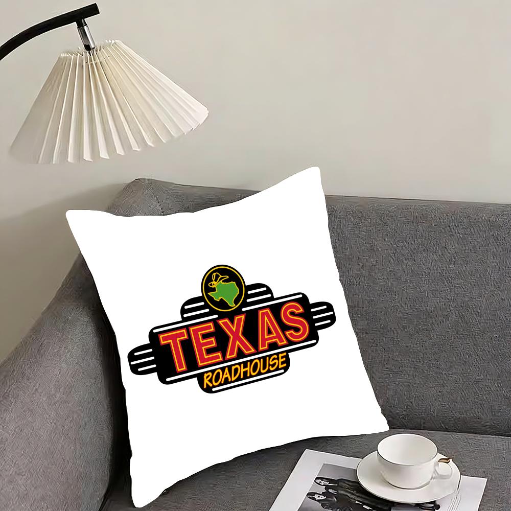 Classic TTexas RRoadhouse Cushion Cover Elegant Comfort Pillowcase Sofa Bed Doublesided Printed Invisible Zipper Home Decor