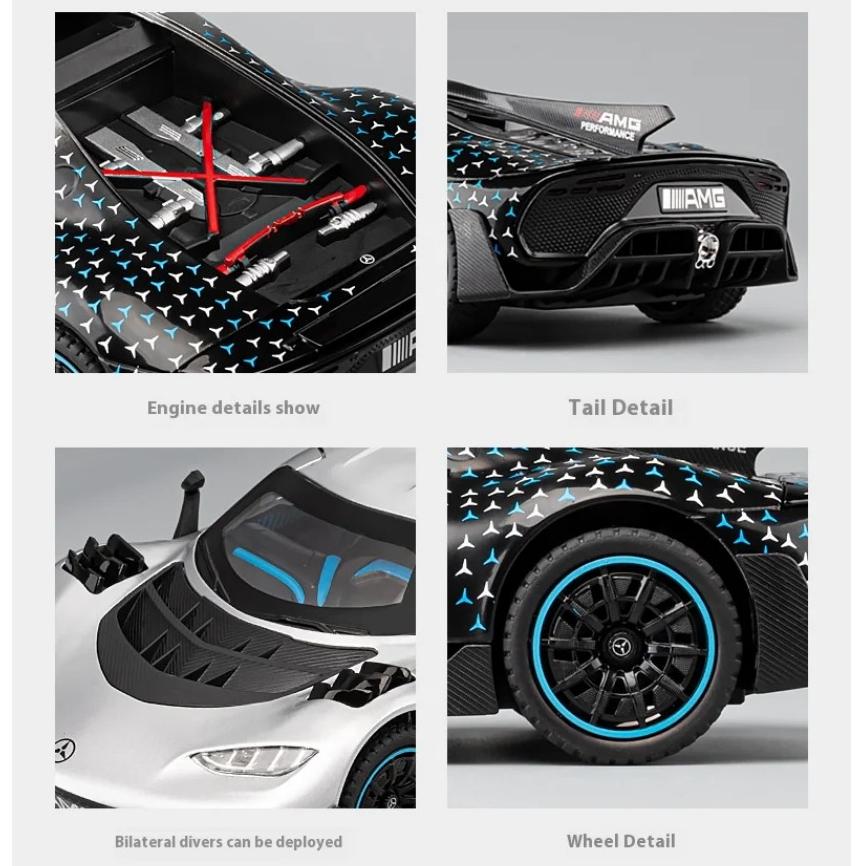 1/24 масштаб BENZ AMG ONE спортивная модель автомобиля игрушечная литая игрушка автомобиль украшения подходит для спортивных автомобилей подарки для мальчиков