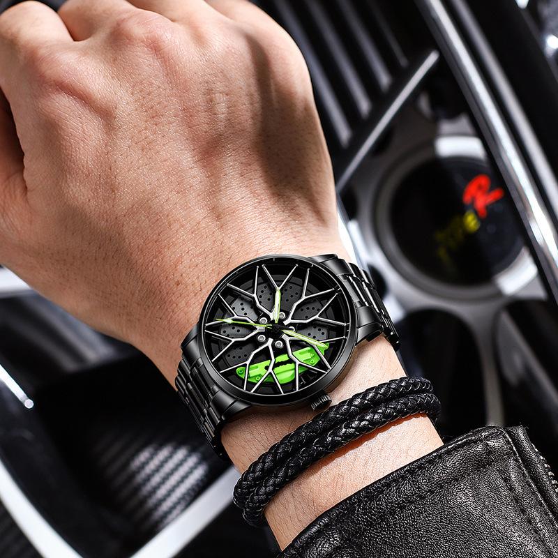 Часы SVJ Wheel, трехмерный полый дизайн, модификация автомобиля, часы с культурной тематикой для мужчин
