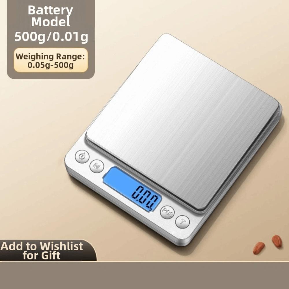 LCD Display Food Weighing Scale Stainless Steel Coffee Balance Scale For Diet Tracking