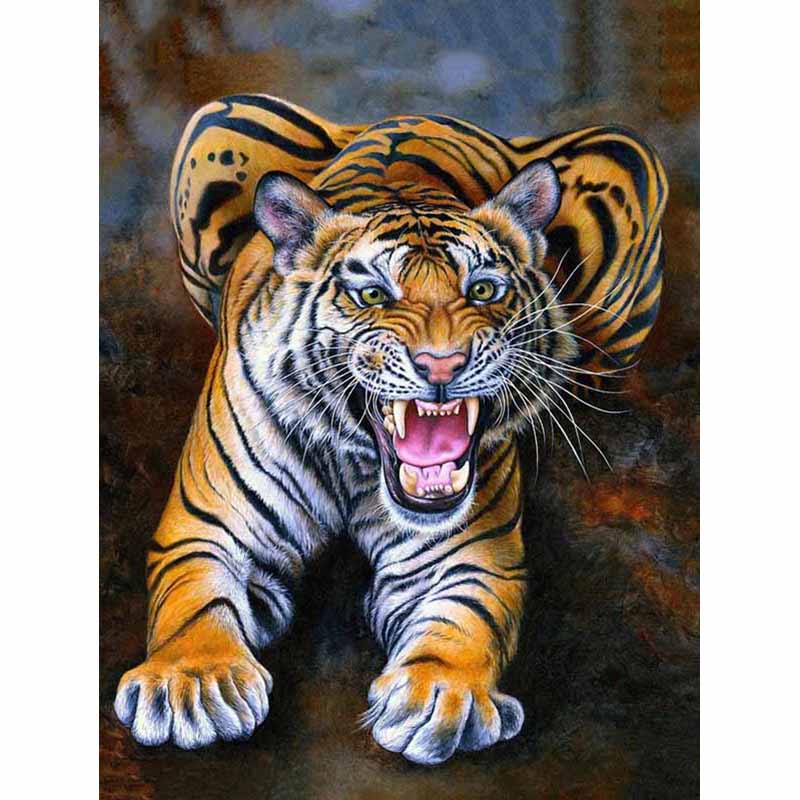 Новый 5D DIY алмазная живопись Тигр Алмазная вышивка животные вышивка крестиком полная квадратная круглая дрель ремесла домашний декор ручной подарок