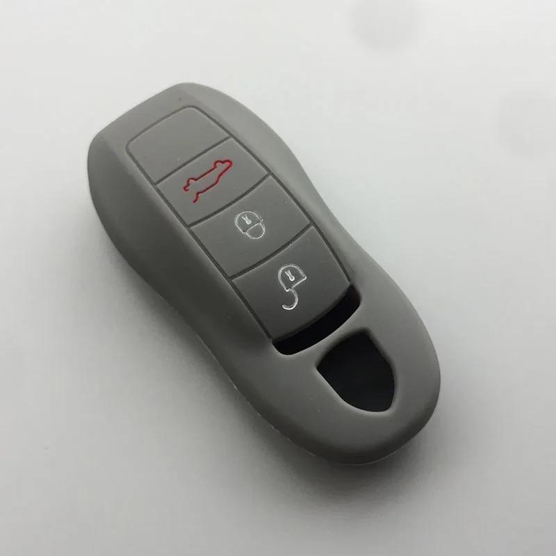 ADB2 Car Key Fob Holder Cover Case For Porsche Cayenne 911 996 Panamera Macan silicone Car Protection Shell Auto Accessories Styling