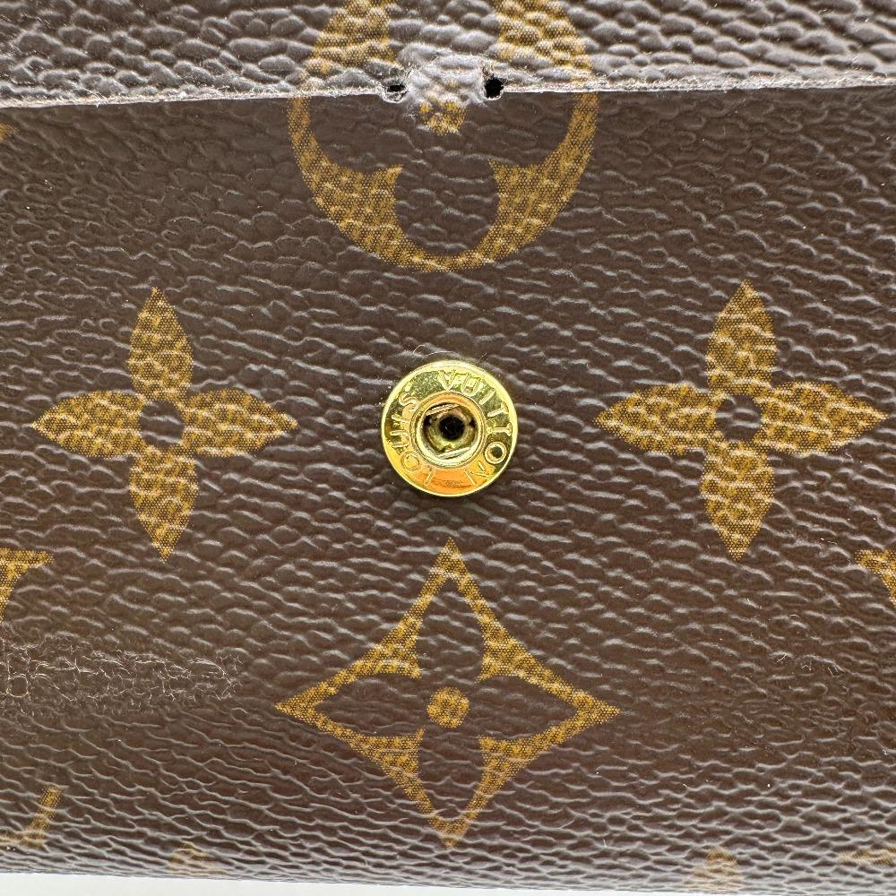 Louis Vuitton M61578 Кожаный кошелек Monogram Emily Коричневая кожа Женский Б/у