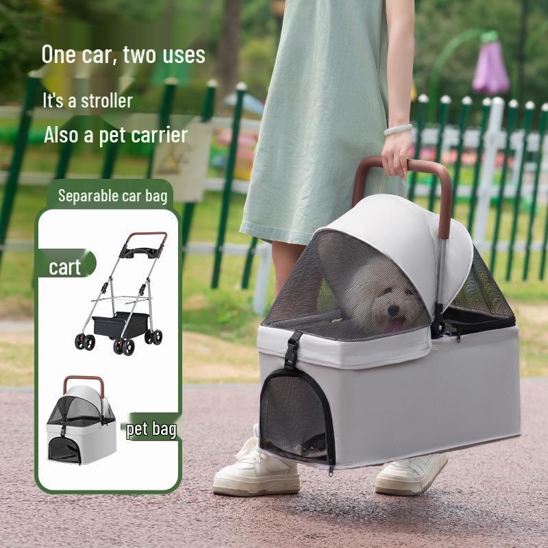 Compact Foldable Pet Stroller for Dogs and Cats