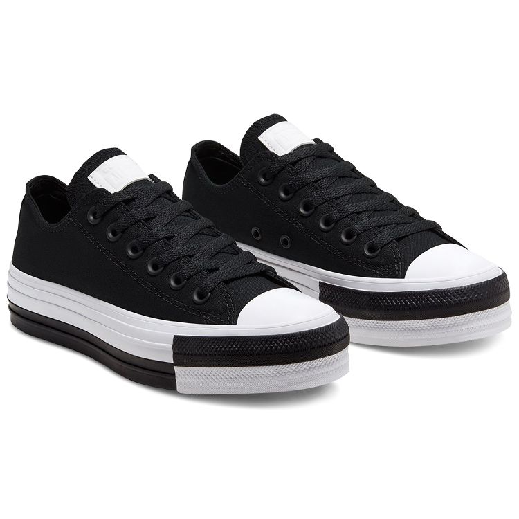Converse Кеды Chuck Taylor All Star Retro с низким верхом из канваса Женские кроссовки Белые Черные 568657C