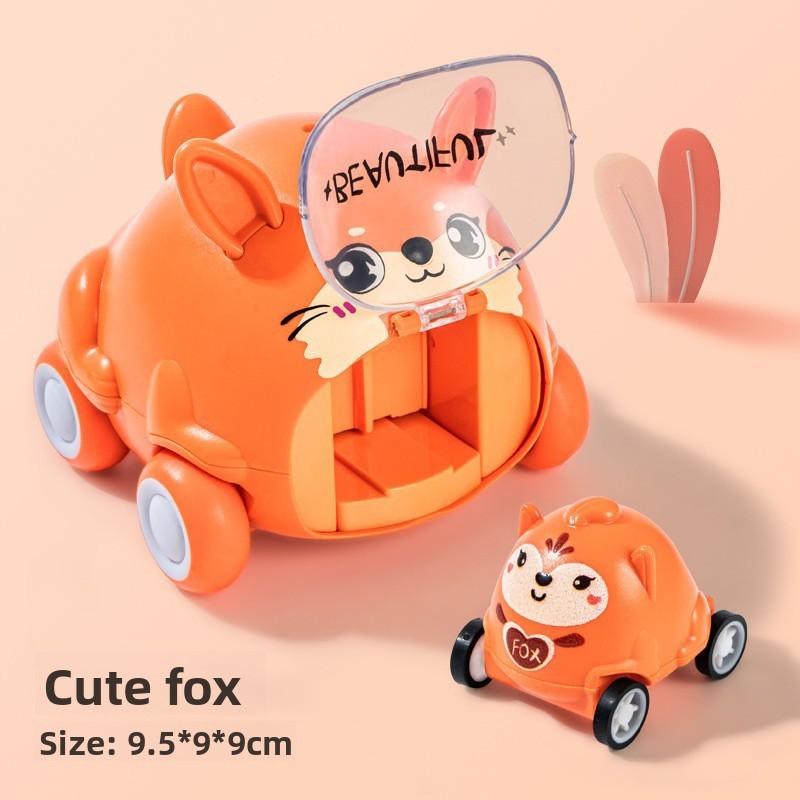Animal Inertia Toy Car With Launching Function For Kids Play And Development