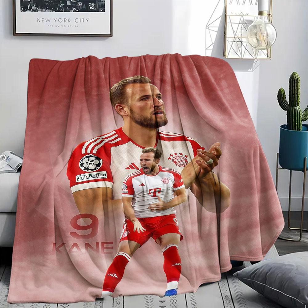 Kane9 Printed Flannel Blanket, soft throw for bedroom sofa, washable,soccer fan merchandise, great gift.