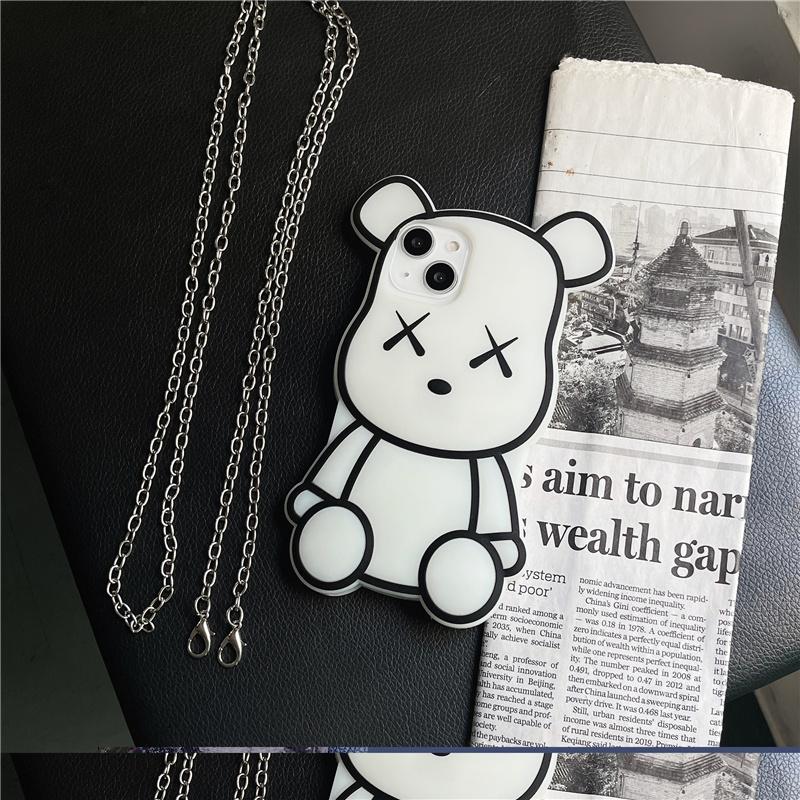Чехлы для телефонов с милым медведем для iphone 11 12 13 Pro Max 8/7 6 X XR XS Plus