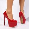 Super High-heeled Thin Heels Pumps Large Size 45 Sexy 2025 Shoes Female Slip-on Wedding Shallow Pumps Salto Alto