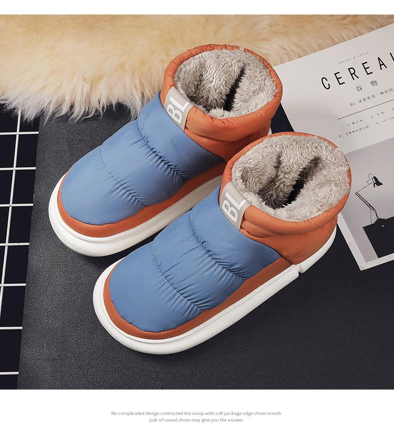 Winter New Shoes for Men Women Boots Indoor Warm Plush Cloth Casual Bread Shoes Ankle Boots