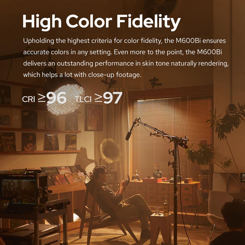 Godox M600Bi 750 Вт Студийный светодиодный светильник для видеосъемки, заполняющий свет для фотографий, 2800K6500K, регулируемая яркость, 21 освещение FX