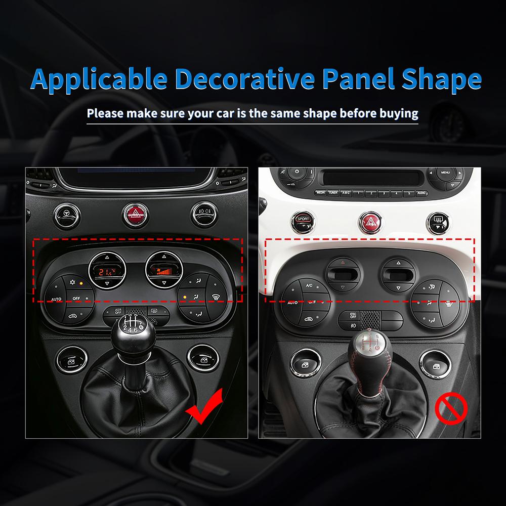 Real Carbon Fiber AC Control Switch Panel for Abarth 595 695 Fiat 500 2008-2023
