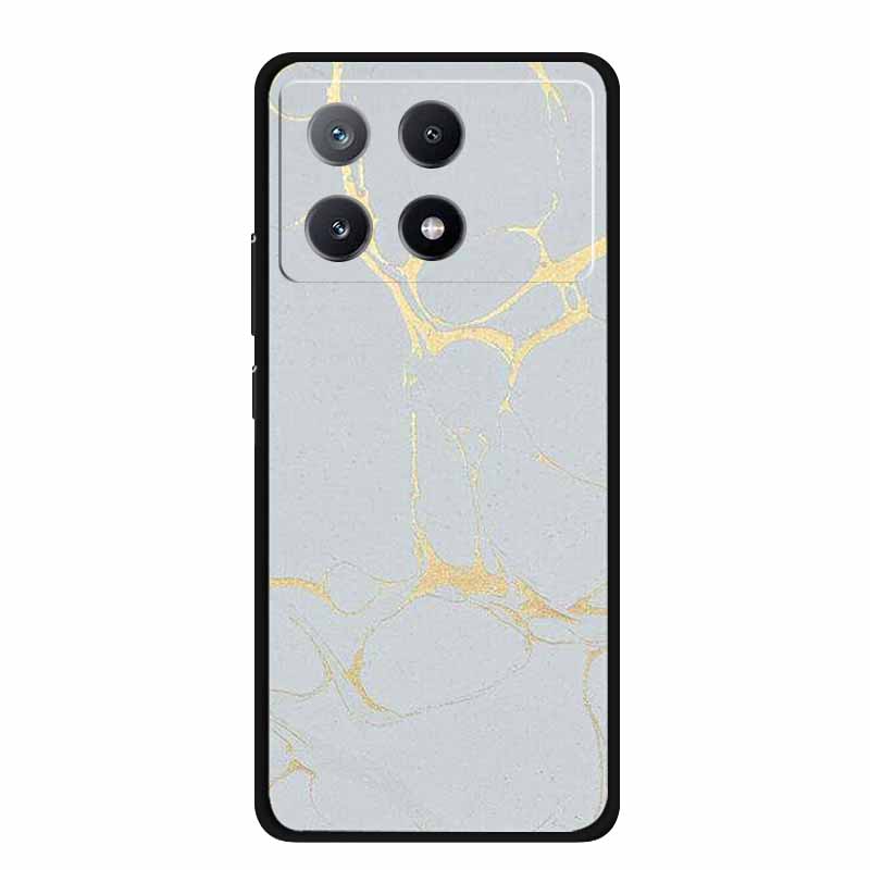 Чехол с мраморным узором для Poco X6 Pro Прозрачный бортик Funda для Xiaomi Poco X 6 Pro Мягкий прозрачный Coque Цветная задняя панель