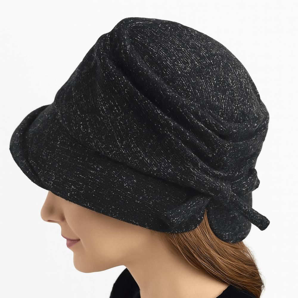 Large Bowknot Women Hat Thickened Woolen Bucket Hat Fashion Fisherman Hat Winter