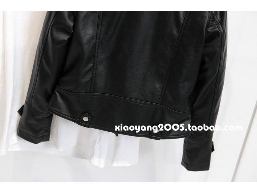 2025 Женская мотоциклетная куртка из искусственной кожи в корейском стиле, приталенная, короткая, универсальная, с лацканами, для весны/осени