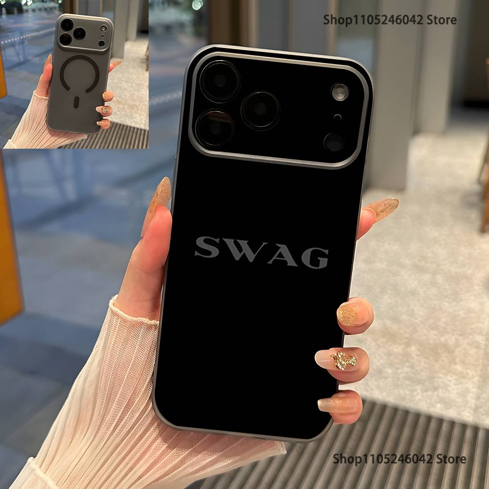 J-Justin B-Bieber Swag II Прозрачно-серый Чехол для телефона Для iPhone 17,16,15,14,13,12,11,Pro,Max,Plus Магнитная Беспроводная Зарядка
