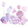 50Pcs Latex Balloons Inflatable Explosion-proof Versatile Decorative Reusable Scene Layout Candy Color Round Heart Balloons Happy Birthday Party