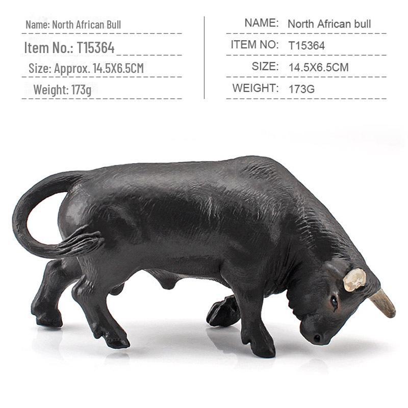 Swiss Brown Bull and Musk Ox North African Model Toy Ranch Animal Ornaments