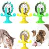 Игрушка-дозатор лакомств для питомцев, Вращающаяся мельница, Для самостоятельной игры кошек, Снятие скуки, Развлекательная игрушка-дразнилка для кошек, 1 шт.