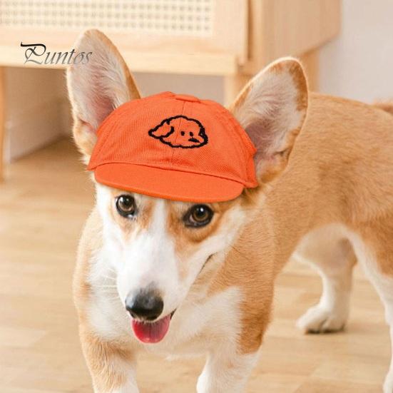 Защитная шляпа от солнца для собак с отверстиями для ушей Бейсбольная кепка для собак Холщовая шляпа для домашних животных Кепка с козырьком для домашних животных для фотографий Косплей вечеринок