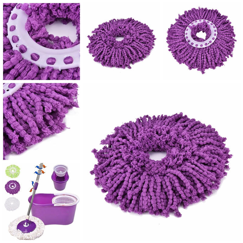 Бытовая волшебная сменная насадка для чистки с вращением на 360°, насадка для швабры из микрофибры