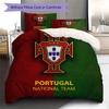 Portugal National Football Team Pattern Bedding,Quilt Set Quilt Cover Pillowcase Home Birthday Gift(1 * duvet cover + 2 * pillowcase, without core)