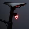 1Pc Heart Shape LED Bike Light USB Rechargeable Bicycle Rear Light Waterproof Taillight 5 Mode Cycling Night Safety Warning Lamp