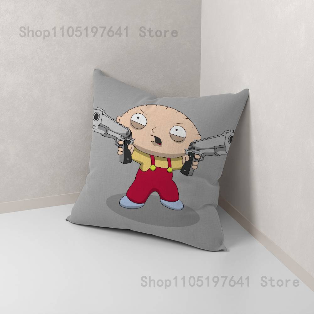 F-Family Funny Guy Pillow Case For Sofa Decor Car Office Room Printing Cushion Cover Decorations And Protector