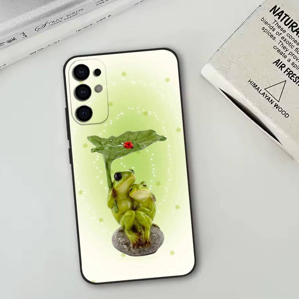 Забавные лягушки Чехол для телефона для Samsung S25,S24,S21,S22,S23,S30,Ultra,S20,Plus,Fe,Lite,Note,10,Черный чехол