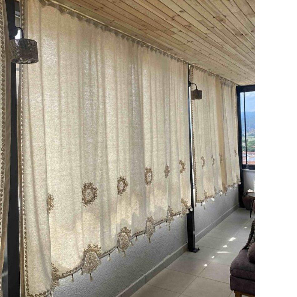 Lace Linen Authentic Handmade Curtain