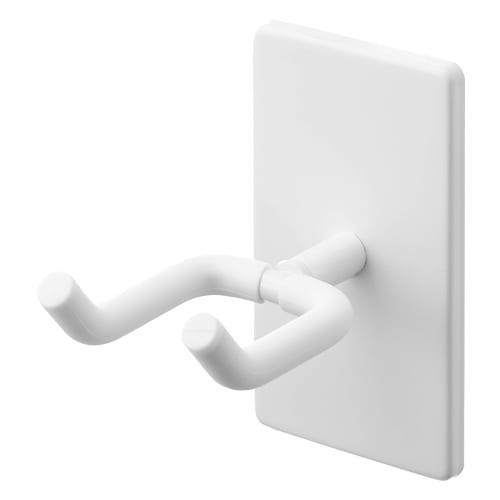 Yamazaki Tower Wall-Mounted Hands-Free Hair Dryer Stand (10104) - Adjustable Angle Wall-Mounted Hair Dryer Holder for Drywall Walls, White, 8cm W x 13