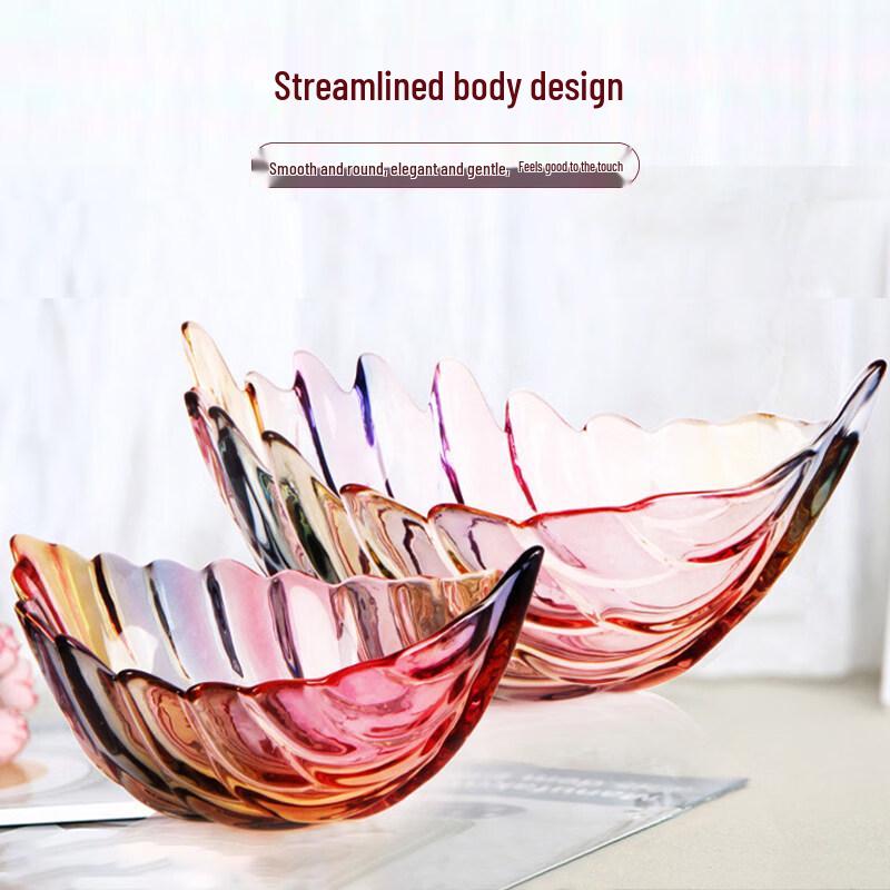 Хрустальная фруктовница Flavinmci в форме листа