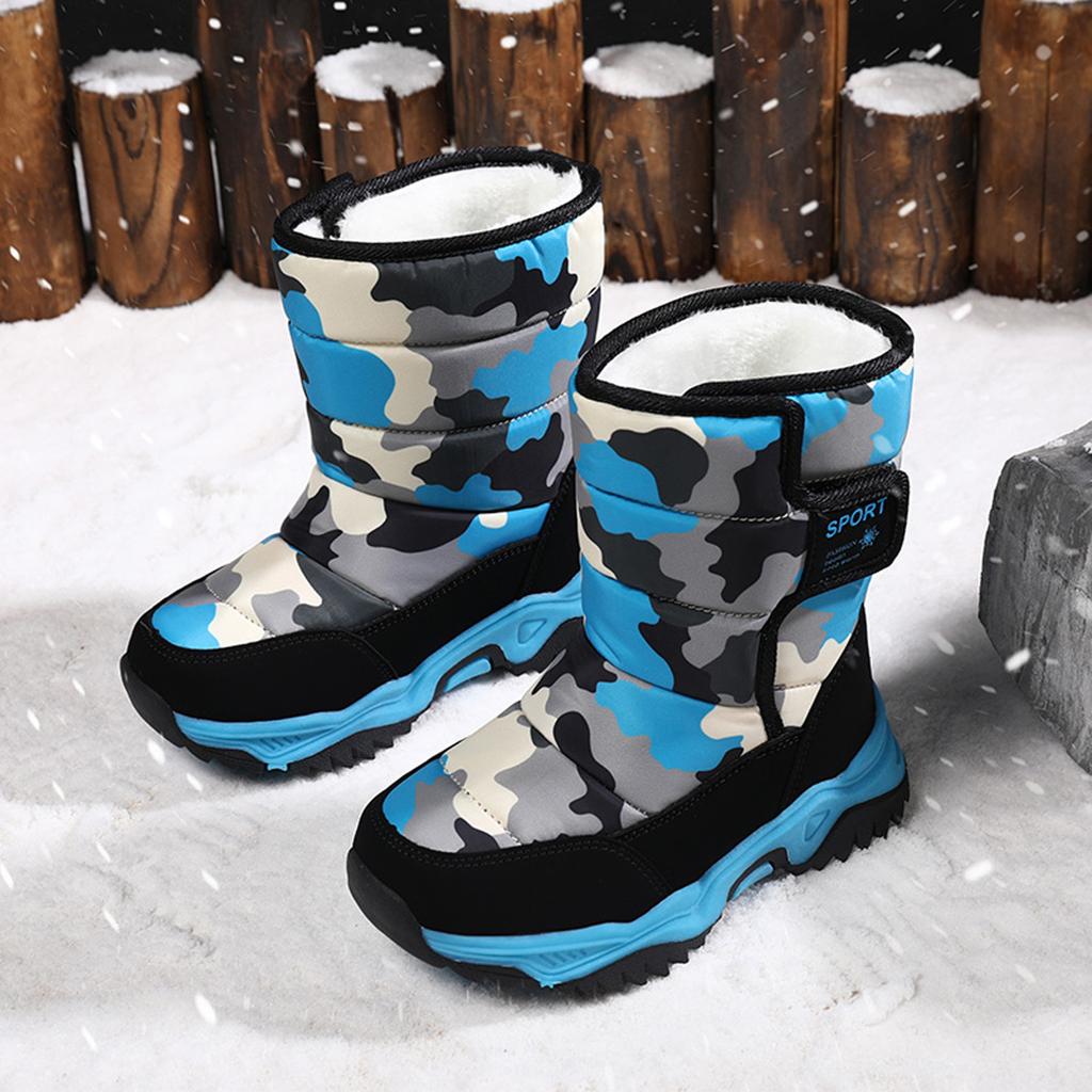 Fashion Snow Comouflage Colors Child Boy Girls Casual Winter Waterproof Boots