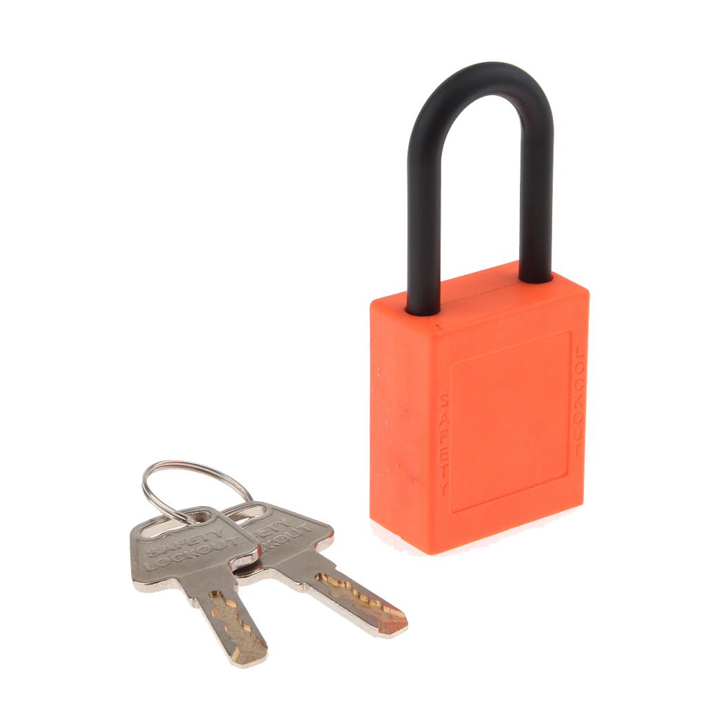 Защитный замок Lockout Tagout, водонепроницаемый, усиленный ПВХ, с ключом, для безопасности на рабочем месте