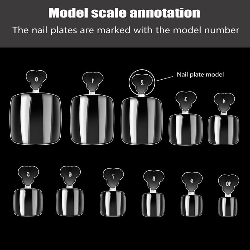 550 Pcs Full Cover Fake Toenail Ultra Thin Natural Clear Press On Toe Foot Nails Tips Artificial Acrylic False Nail Art Manicure Tool