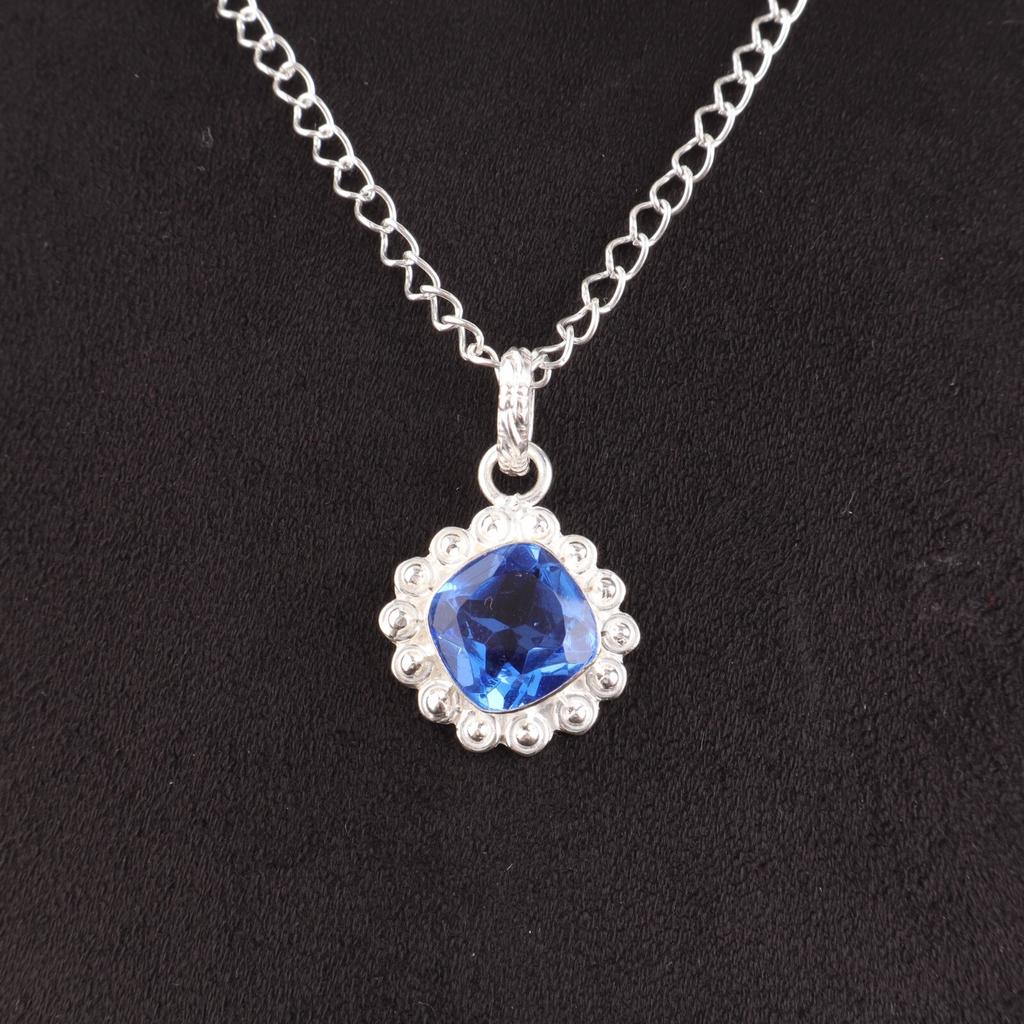 December Birth Tanzanite Stone Sterling Silver Engagement Gift Pendant Jewelry PP-34-5