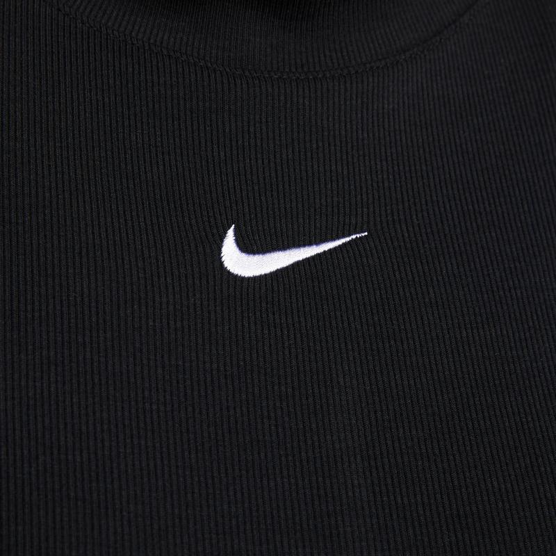 Nike Спортивная одежда Essentials Solid Logo High Neck Cropped Top Женские топы Черный DV7959-010