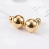 Простые круглые гладкие круглые серьги-гвоздики из золота, высококачественные серьги из титановой стали для женщин, ювелирные изделия с высокой степенью сохранения цвета