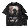 Dark Souls Солер из Асторы Арториас Ходок Бездны Зигмунд из Катарины Орнштейн Графический Принт Винтажный Стиранный Темное Фэнтези