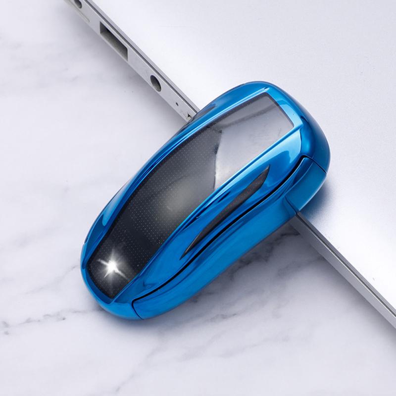 TPU+ПК Чехол для ключа для Tesla Model3 Умный Всевключающий Чехол для ключа автомобиля Чехол для ключа автомобиля Защитный чехол