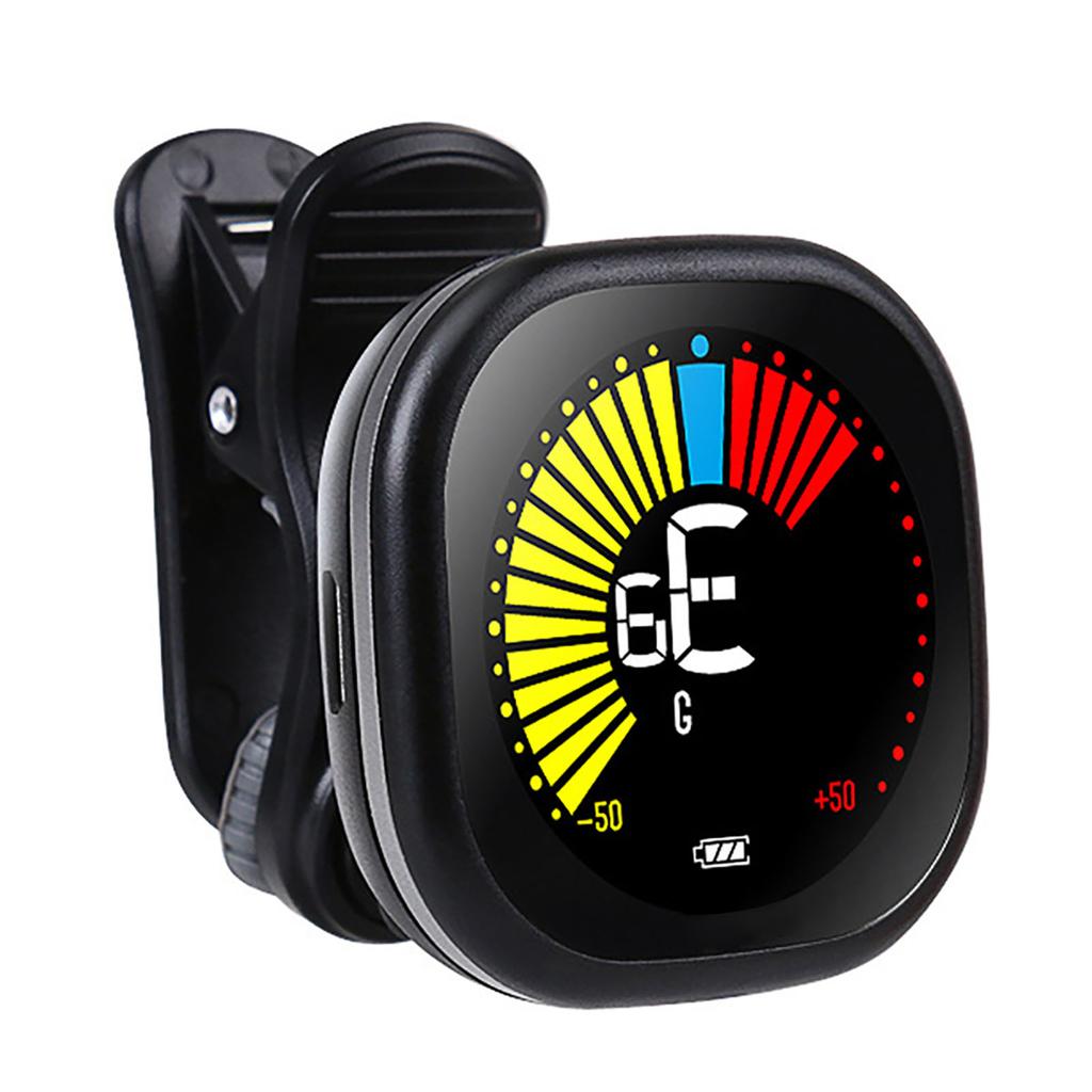 Guitar Tuner 12 Equal Temperament LCD Display Automatic Electronic Tuner With Rechargeable Battery for Violin Ukulele