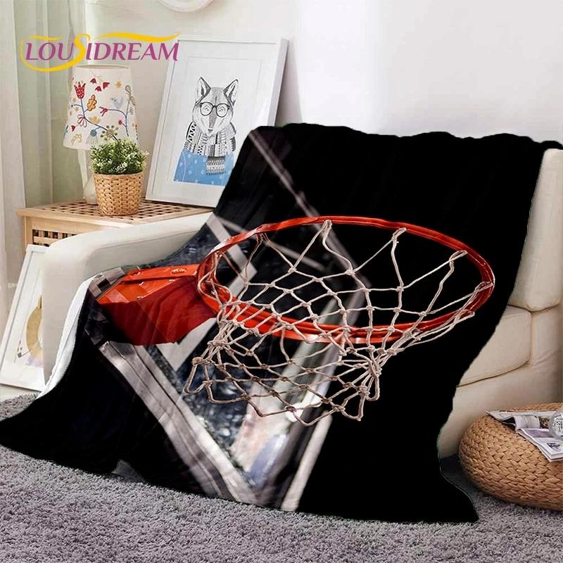 Новейшее мягкое фланелевое одеяло для баскетбольной площадки, для кроватей, спален, диванов, пикников, плед для отдыха на свежем воздухе, подарок