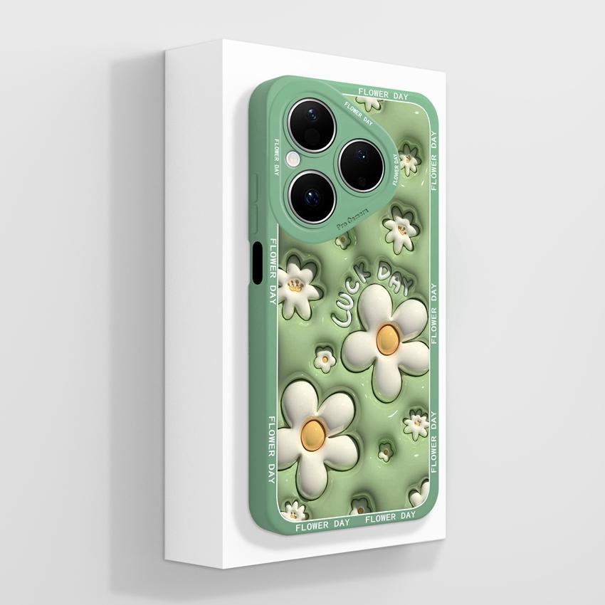 Чехлы для телефонов Huawei Pura 80 Pro Honor X7d X9d X20 V40 с красивыми деревенскими узорами, защитой объектива, из жидкого силикона, противоударный чехол для Huawei