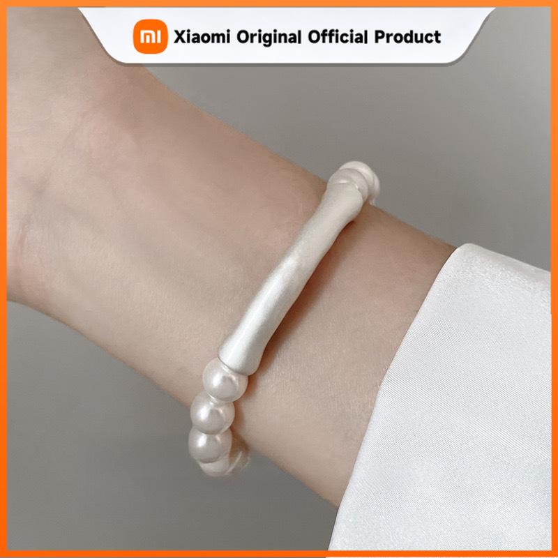 Xiaomi 100% Цельное Серебро 925 Пробы Браслет с Жемчугом для Женщин Мужчин Винтажный Ручной Работы Геометрический Бамбуковый Браслеты День Рождения
