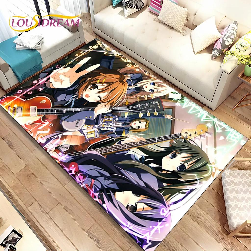 K-ON мультфильм милый ковер в стиле Лолиты Kawaii для девочек, ковер для гостиной, спальни, дивана, коврик для украшения, нескользящий напольный коврик 3D