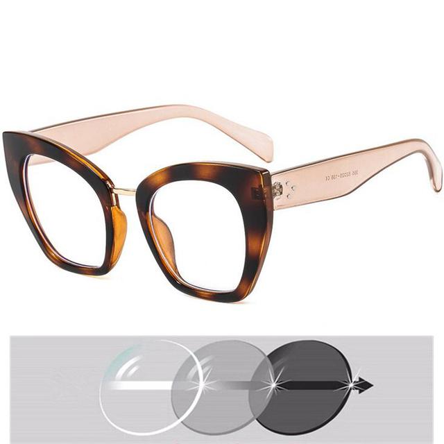 Big Frame Women Anti Blue Rays Prescription Glasses For The Nearsighted Cat Eye Short -Sight Eyewear Diopter 0 -0 .5 -0 .75 To -6 .0
