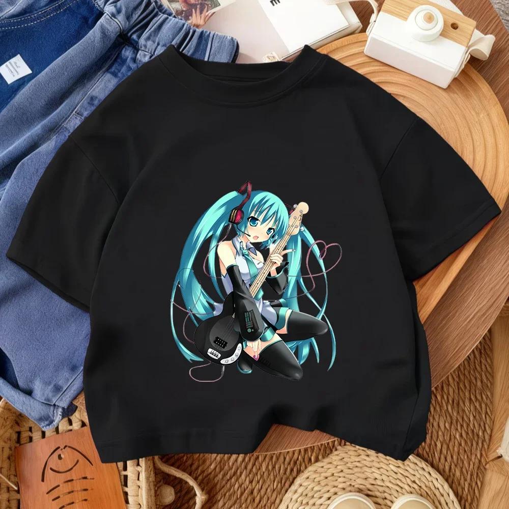 Fashion Children T Shirt Hatsune Miku Cute Kawaii Design Boys Girls Summer Street Style Crew Neck Outfit 314 Years